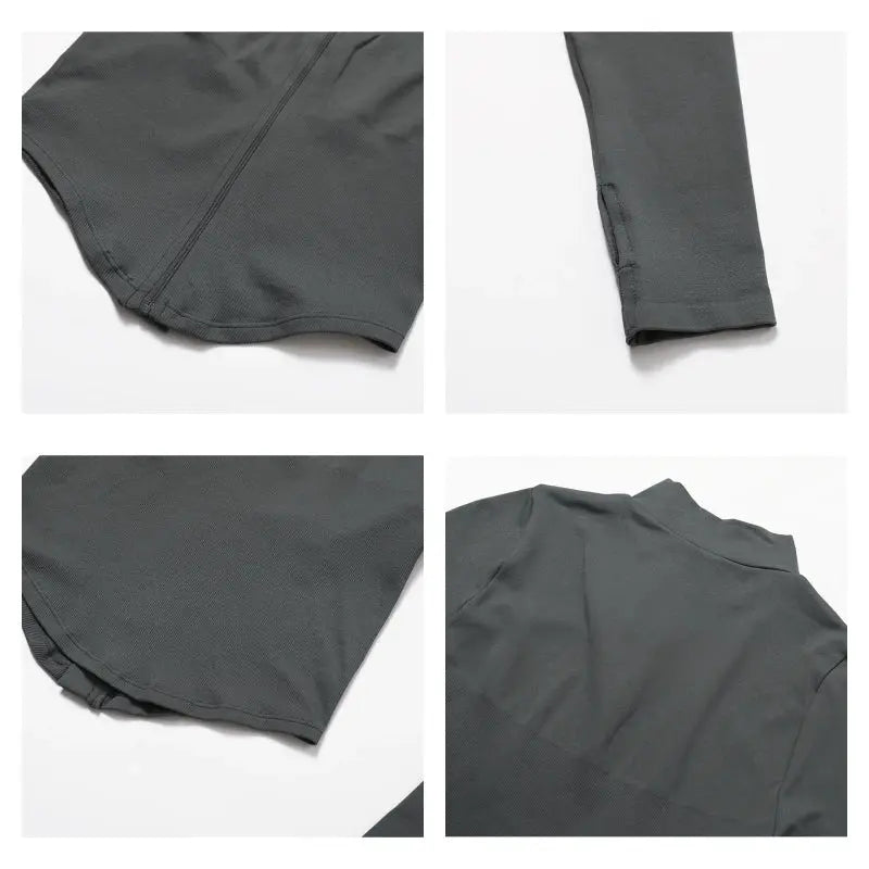 Autumn Running Zipper Workout Jacket Women Long Sleeve Sportswear Gym Top Female Quick-Dry Yoga Clothing Sport Coat