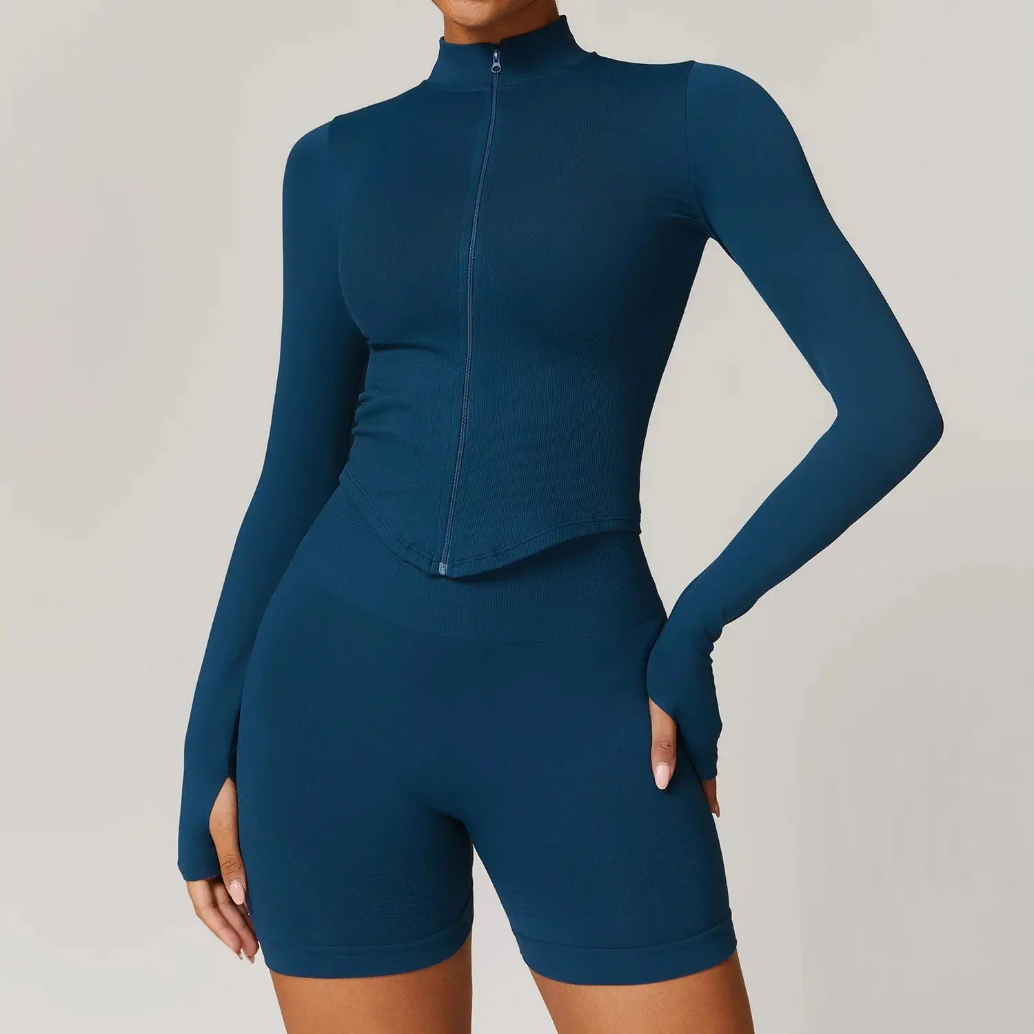 Autumn Running Zipper Workout Jacket Women Long Sleeve Sportswear Gym Top Female Quick-Dry Yoga Clothing Sport Coat