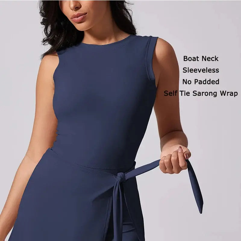 Tennis Dress with Boat Neck - Mirèlle