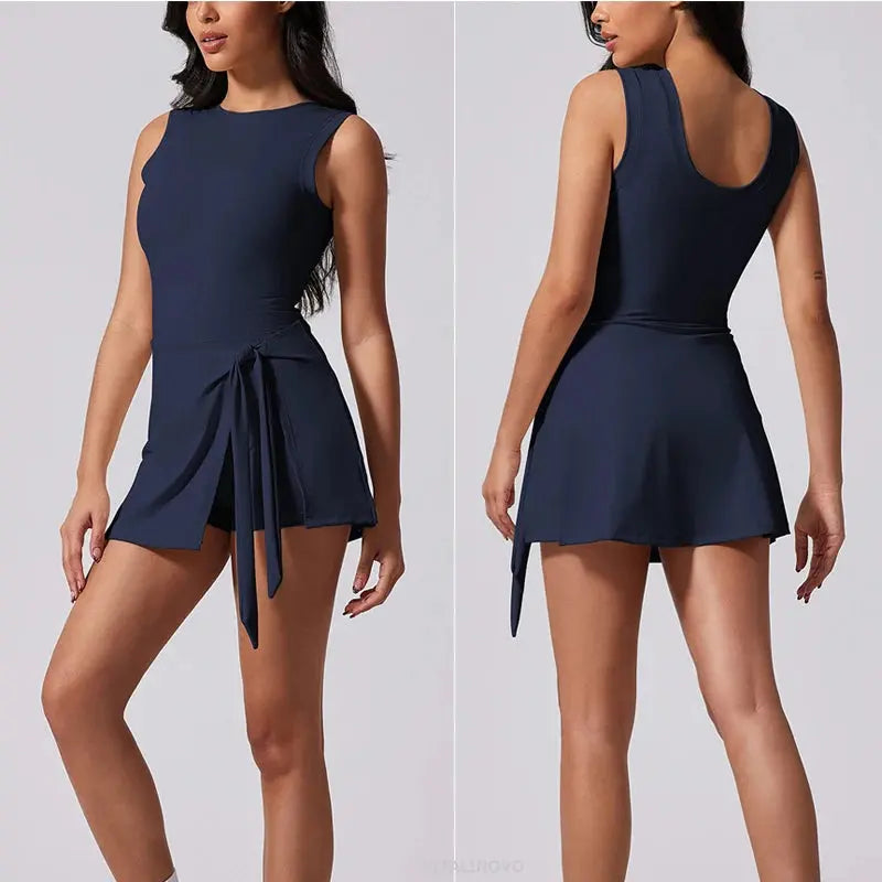 Tennis Dress with Boat Neck - Mirèlle