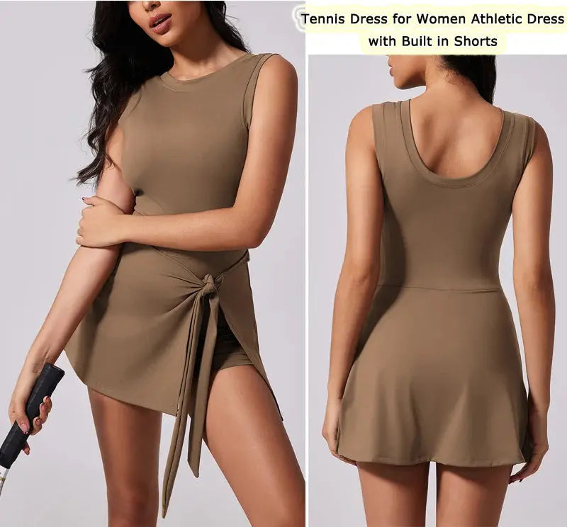 Tennis Dress with Boat Neck - Mirèlle
