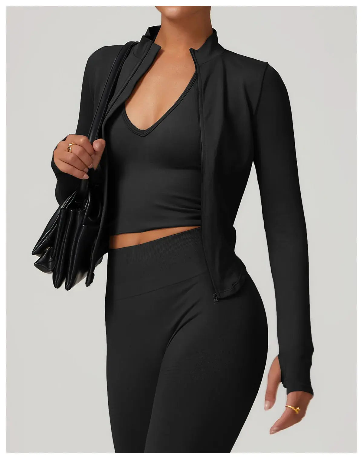 Workout Jacket with Zip & Quick Dry - Mirèlle