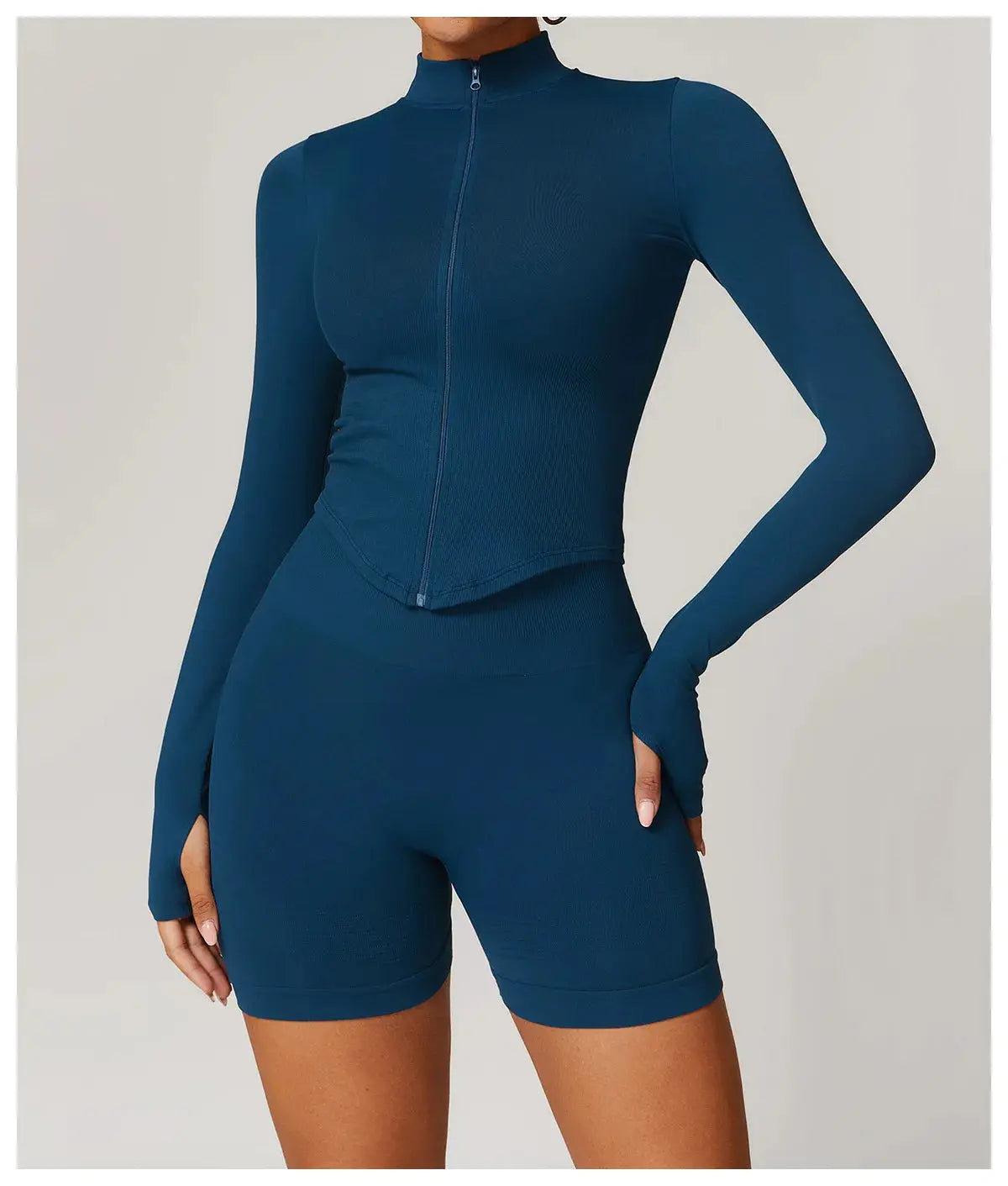 Workout Jacket with Zip & Quick Dry - Mirèlle