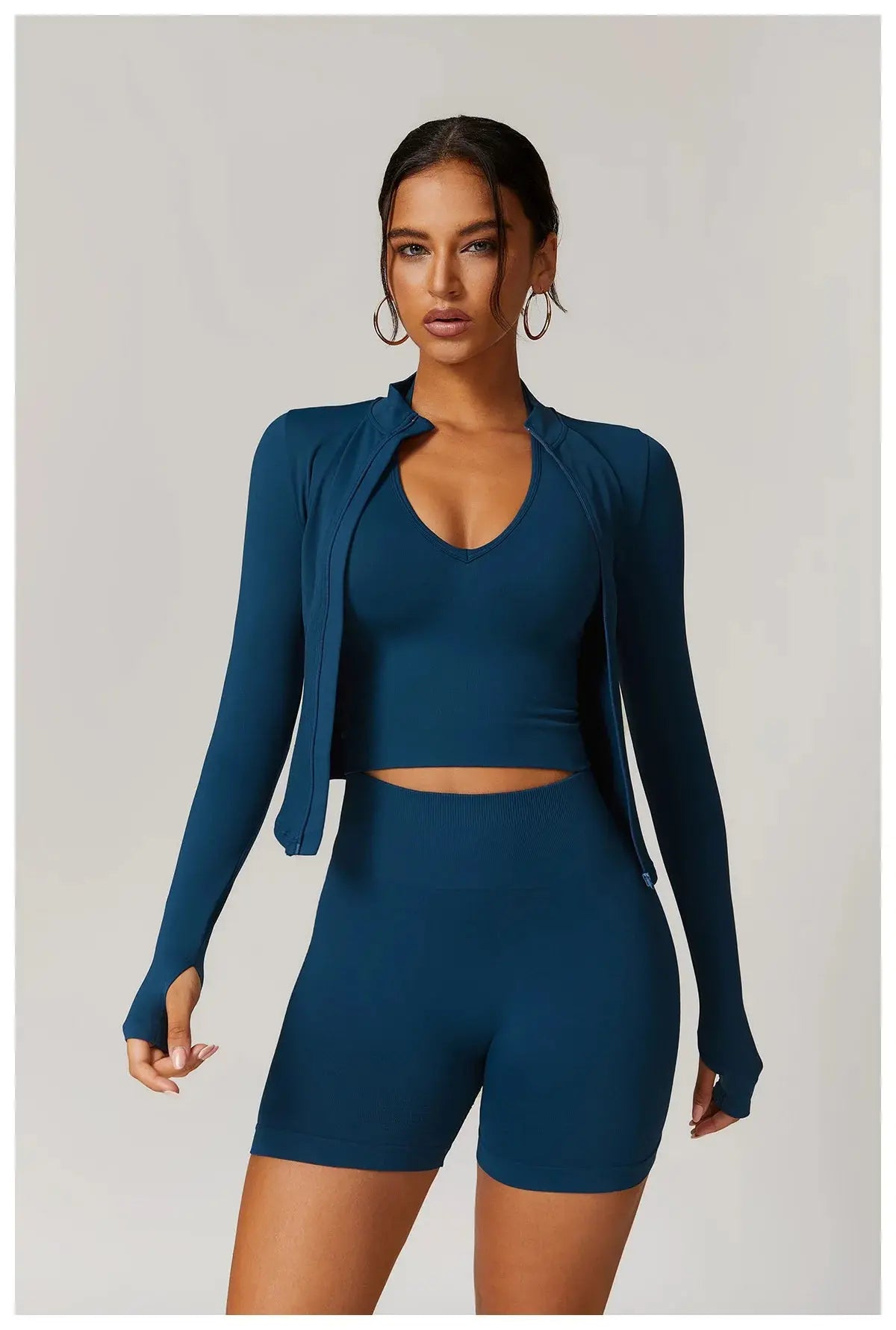 Workout Jacket with Zip & Quick Dry - Mirèlle