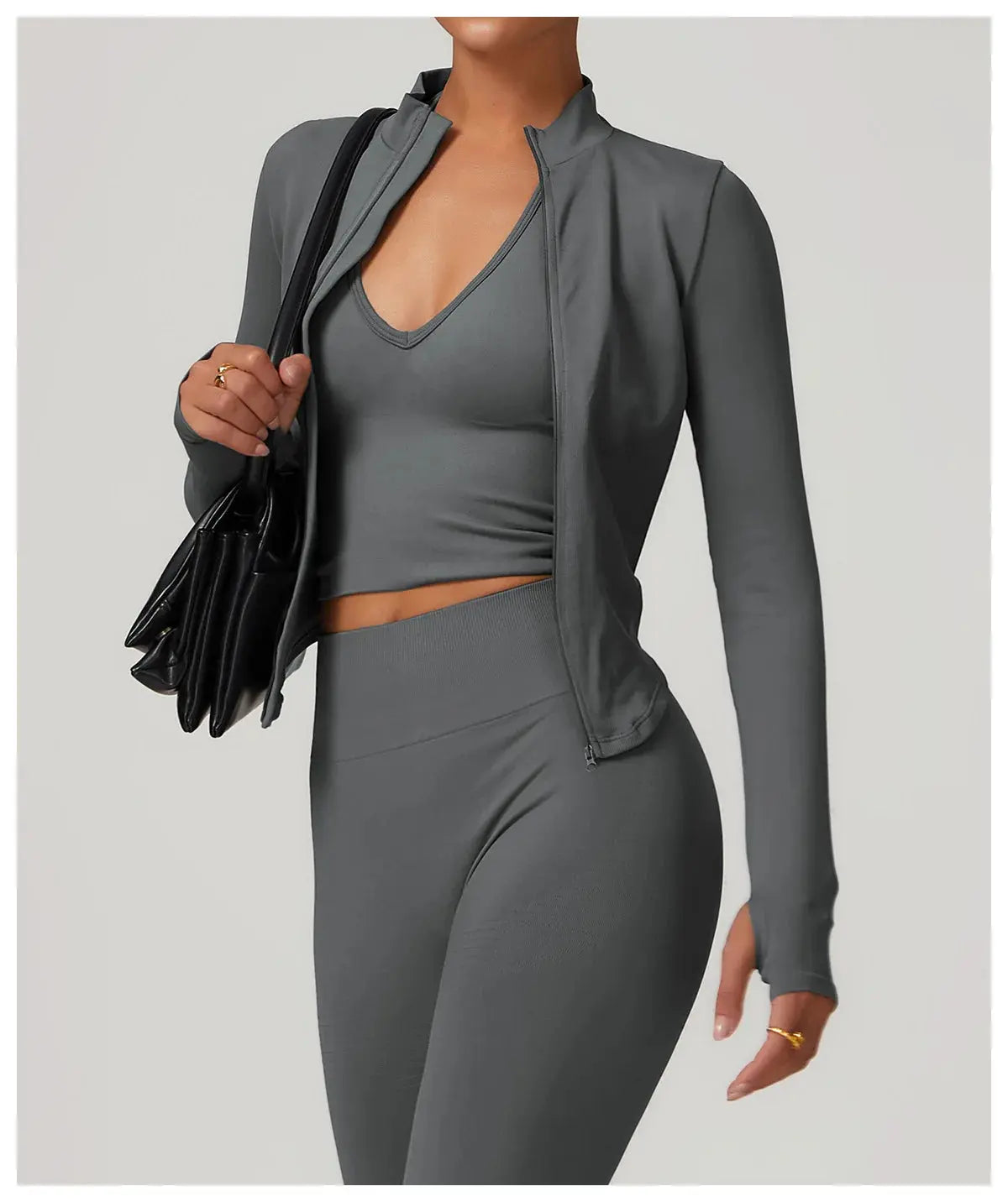 Workout Jacket with Zip & Quick Dry - Mirèlle