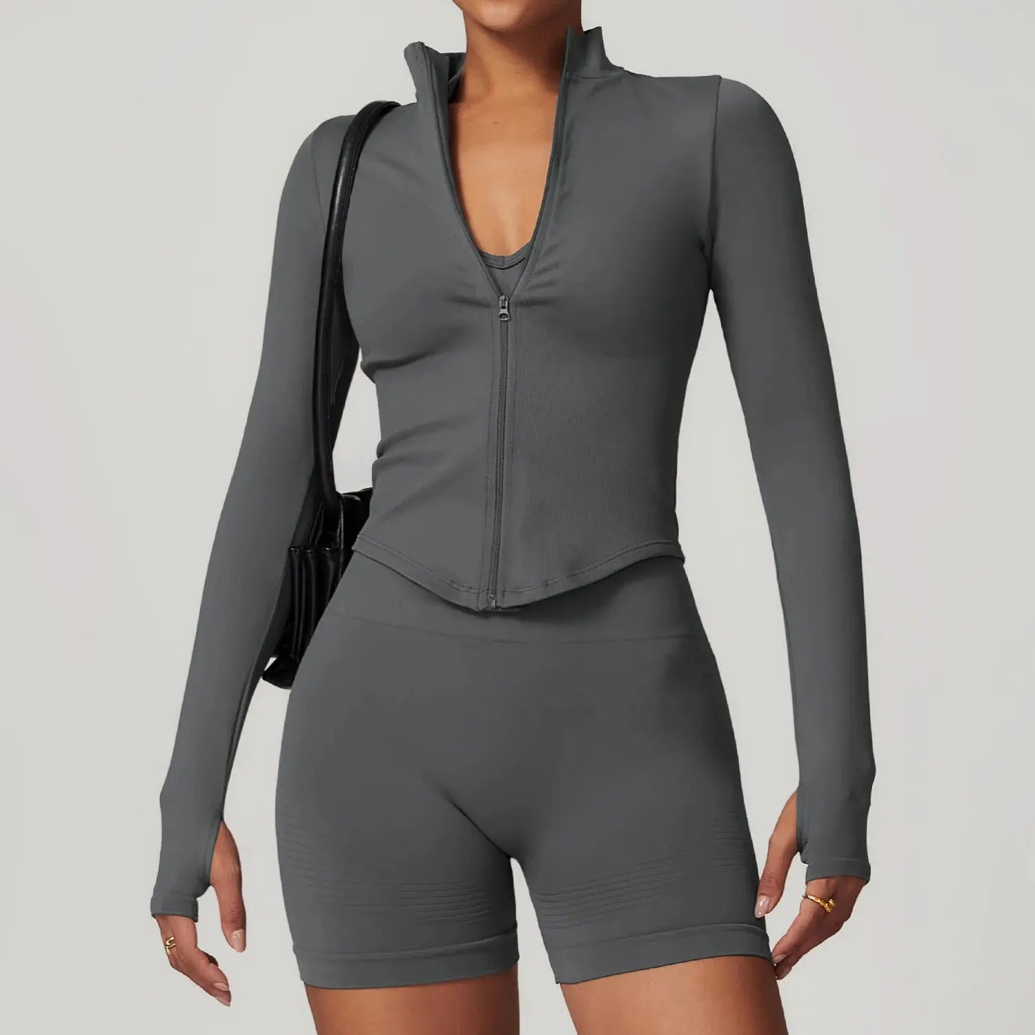 Autumn Running Zipper Workout Jacket Women Long Sleeve Sportswear Gym Top Female Quick-Dry Yoga Clothing Sport Coat
