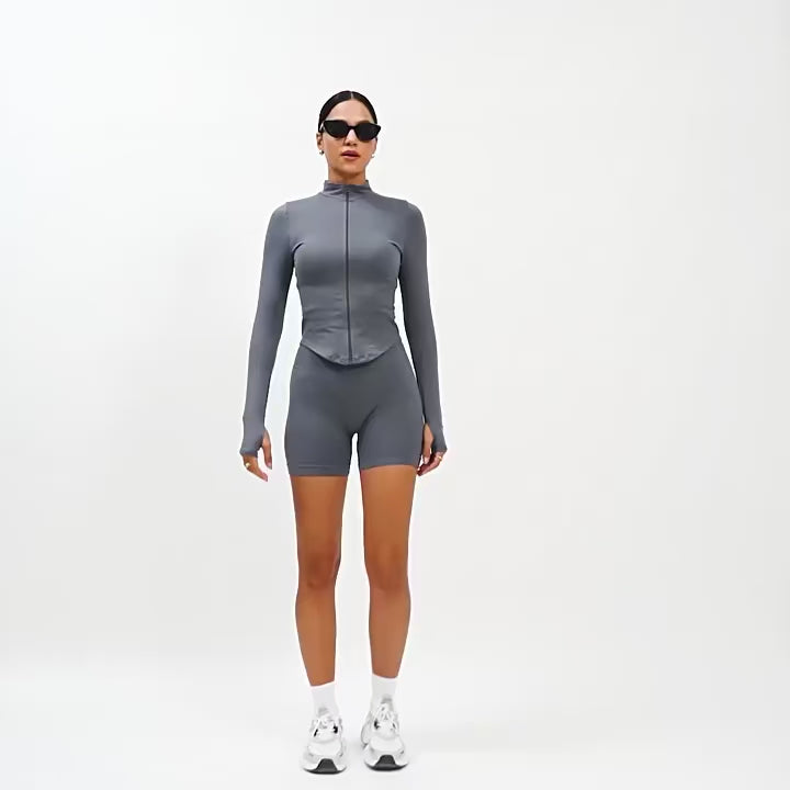 Workout Jacket for Tennis with Zip & Quick Dry